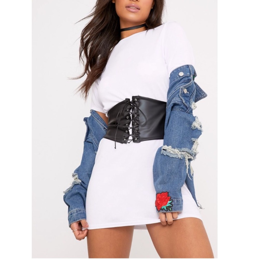 Reanna White Corset T Shirt Dress New With Tags!